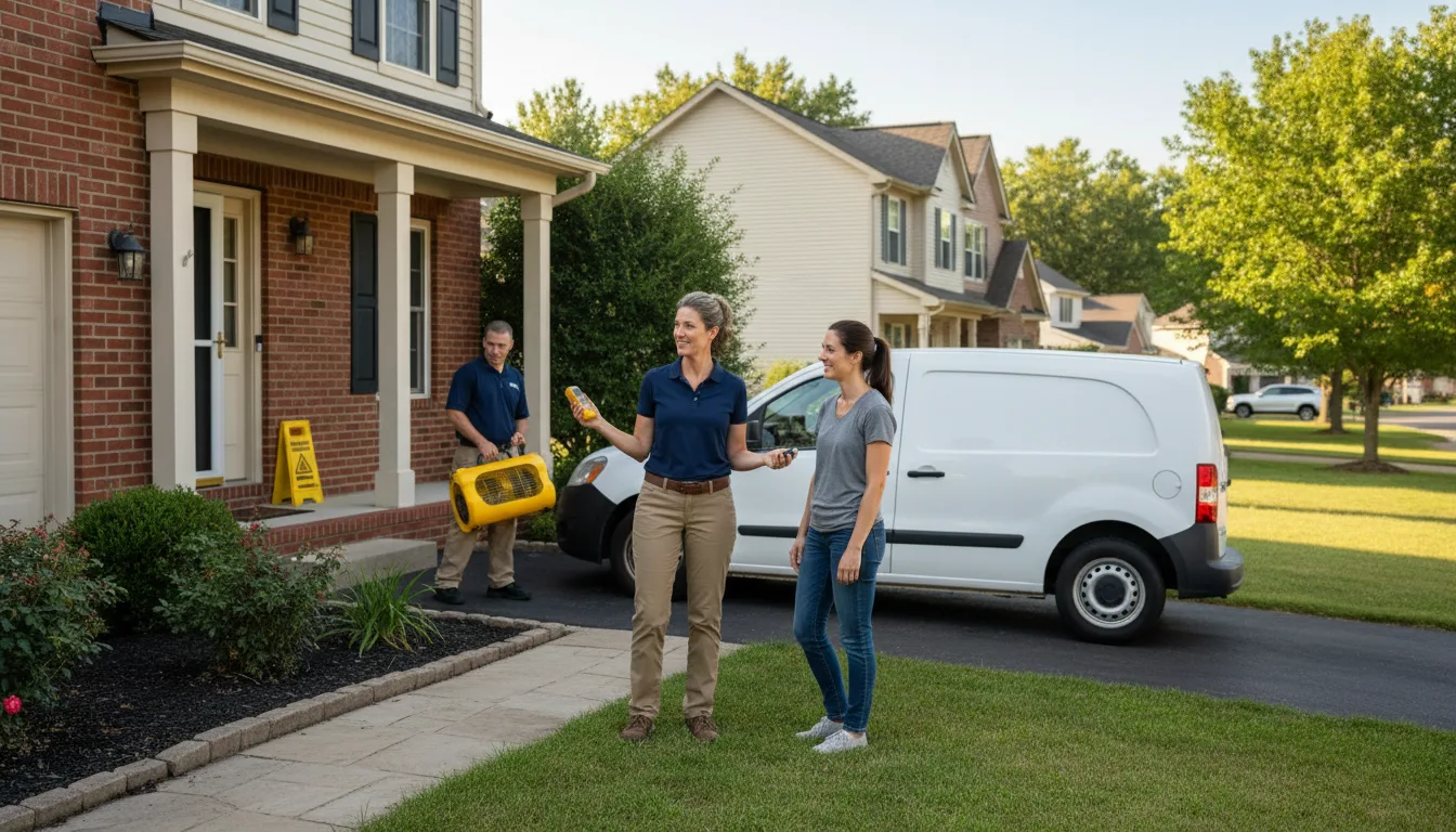 Residential water damage restoration in Colmar, PA